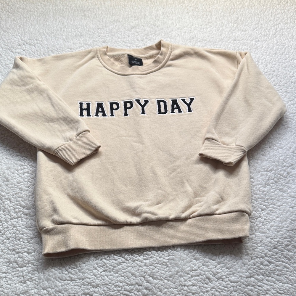 Little Bipsy Cream 'Happy Day' Sweatshirt